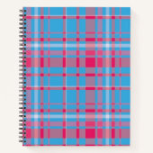 Carnet Tartan bleu et rouge (Devant)