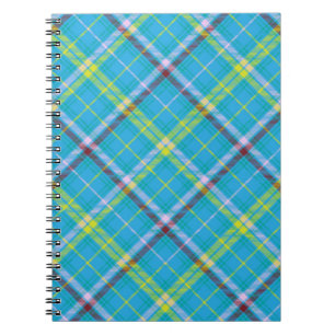 Carnet Tartan chromé Chevron Plaid texturé en continu