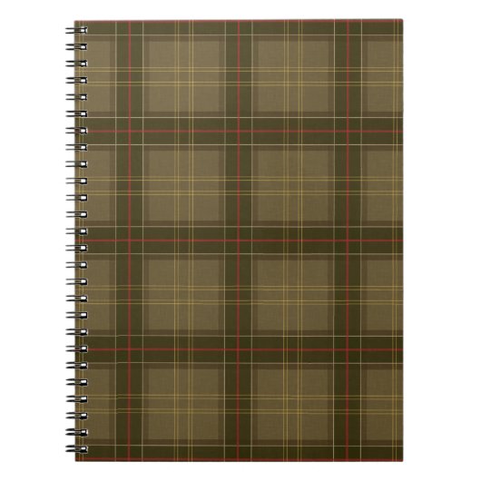 Carnet Tartan Classique en Tabac (Devant)
