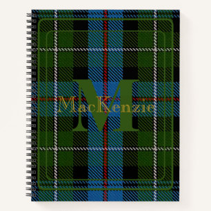 Carnet Tartan de Clan MacKenzie Élégant Monogramme