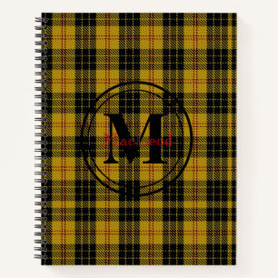 Carnet Tartan de Clan MacLeod écossais Monogramme/Nom