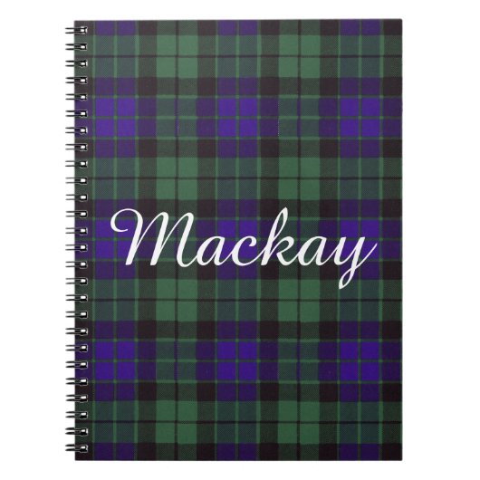 Carnet Tartan d'écossais de plaid de clan de Mackay (Devant)