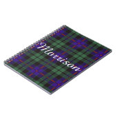 Carnet Tartan d'écossais de plaid de clan de Morrison (Côté gauche)