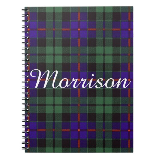 Carnet Tartan d'écossais de plaid de clan de Morrison (Devant)