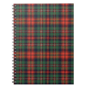 Carnet Tartan écossais classique motif carreaux rouge et