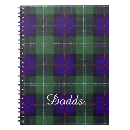 Carnet Tartan écossais de kilt de plaid de clan de Dodds (Devant)