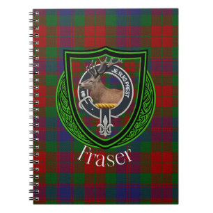 Carnet Tartan et blason du clan écossais Fraser