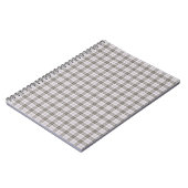 Carnet Tartan gris mode (Côté gauche)