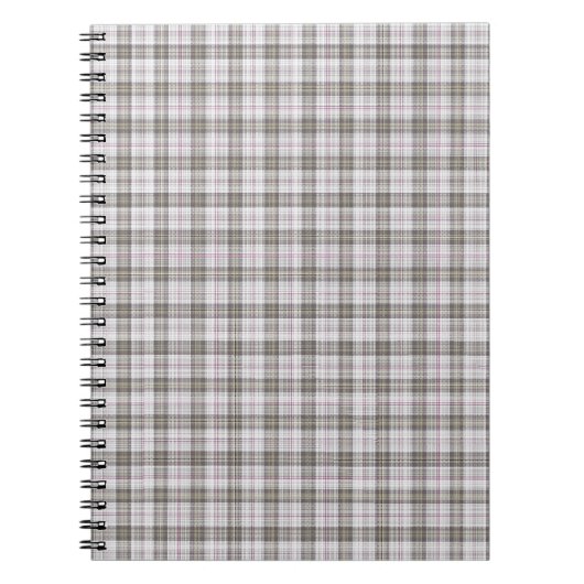 Carnet Tartan gris mode (Devant)