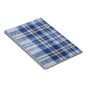 Carnet Tartan jaune bleu : Plaid tendance (Côté Droit)