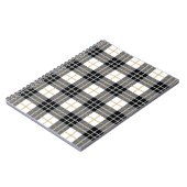 Carnet Tartan noir et blanc (Côté gauche)