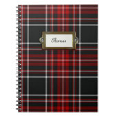 Carnet tartan noir, rouge et blanc (Devant)