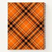 Carnet Tartan orange d'Halloween (Dos)