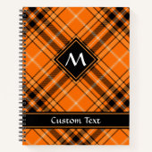 Carnet Tartan orange d'Halloween (Devant)