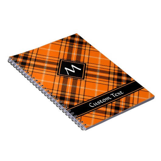 Carnet Tartan orange d'Halloween (Côté Droit)