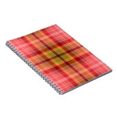 Carnet Tartan Orange Rose (Côté Droit)