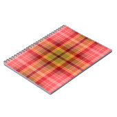 Carnet Tartan Orange Rose (Côté gauche)