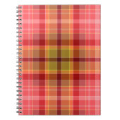 Carnet Tartan Orange Rose (Devant)
