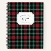 Carnet Tartan | Recette personnalisée (Devant)