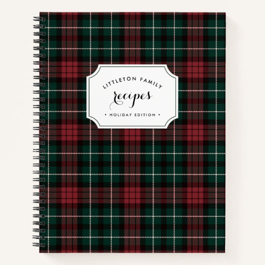 Carnet Tartan | Recette personnalisée (Devant)