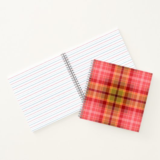 Carnet Tartan Rose Orange (Intérieur)