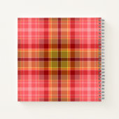 Carnet Tartan Rose Orange (Dos)