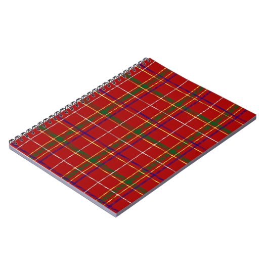 Carnet Tartan rouge coloré (Côté gauche)