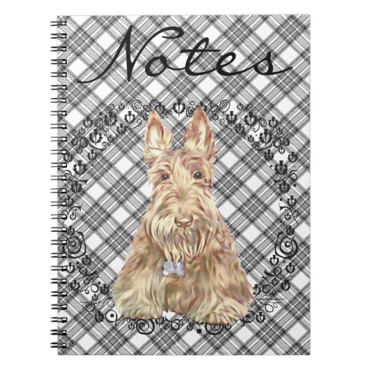 Carnet Tartan Scottie Blé (Devant)