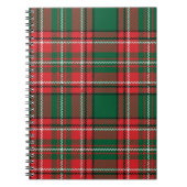 Carnet Tartan traditionnel : motif plaid rouge-vert. (Devant)