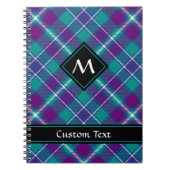 Carnet Tartan vert de mer, violet et bleu (Devant)