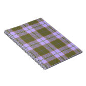 Carnet Tartan vert et violet Plaid écossais sans fil Pa (Côté Droit)