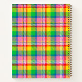 Carnet Tartan vert rose (Dos)