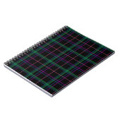 Carnet Tartan vert violet intelligent (Côté gauche)