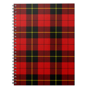Carnet Tartan Wallace rouge noir carreaux