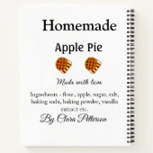 Carnet Tarte aux pommes maison faite avec amour ajouter i (Dos)