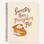 Carnet Tarte plus douce que Citrouille - Tarte Citrouille (Devant)