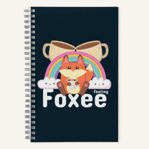 Carnet Tasse de café renard mignon Kawaii