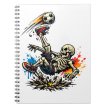 Tasse de football à coup de pied de vélo squelette