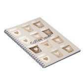 Carnet Tasses cœur café crème (Côté Droit)