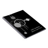 Carnet Tatos Art Déco Moderne | Paroles en noir et gris (Côté Droit)