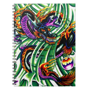 Carnet Tatouage de dragon japonais
