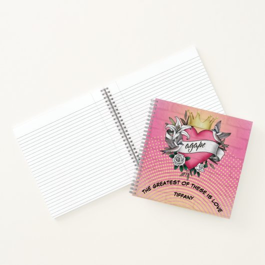 Carnet Tatouage de graffiti d'amour agape (Intérieur)