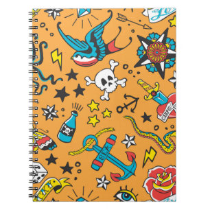 Carnet Tatouage de l'ancienne école : mignon sans couture