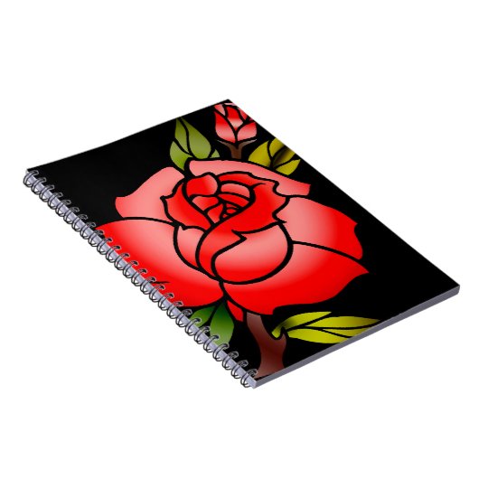 Carnet tatouage de rose de cru (Côté Droit)