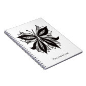 Carnet Tatouage Tribal Noir Et Blanc Papillon (Côté Droit)