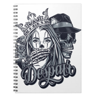 Carnet tatouage vintage de style chicano