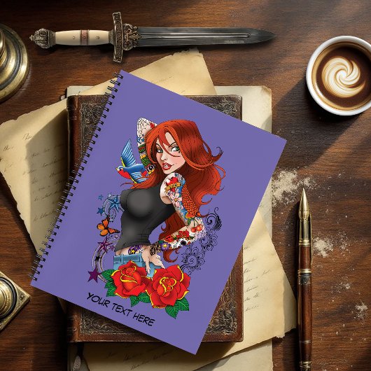 Carnet Tatouages de femme rousse