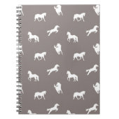 Carnet Taupe d'impression de cheval (Devant)