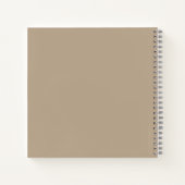 Carnet Taupe Elegant Monogramme Nom du script Initial (Dos)