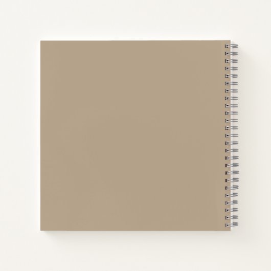 Carnet Taupe Elegant Monogramme Nom du script Initial (Dos)